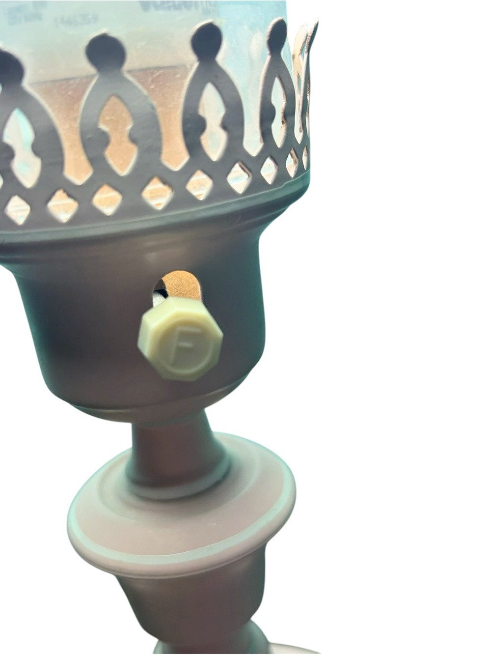 Vintage Hurricane Table Desk Bedroom Lamp Pink 17.25” - Picture 9 of 11